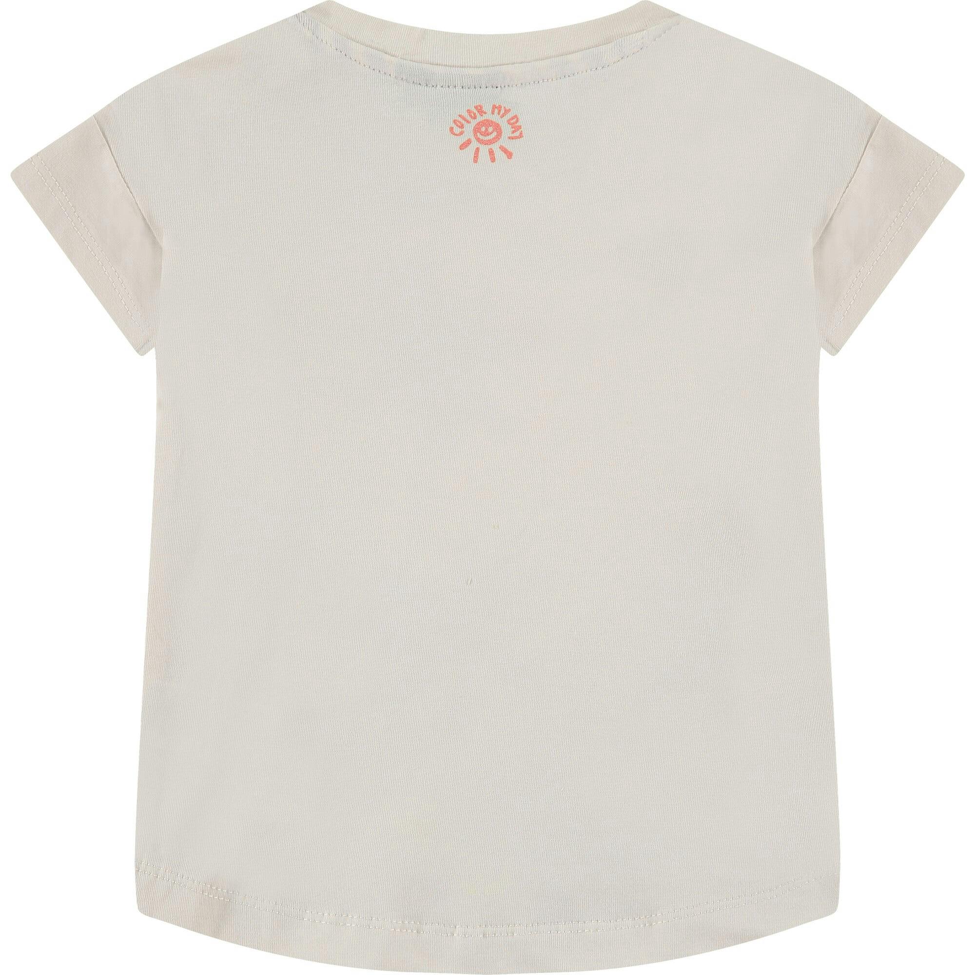 Smiling Daisy Print Short Sleeve T-Shirt