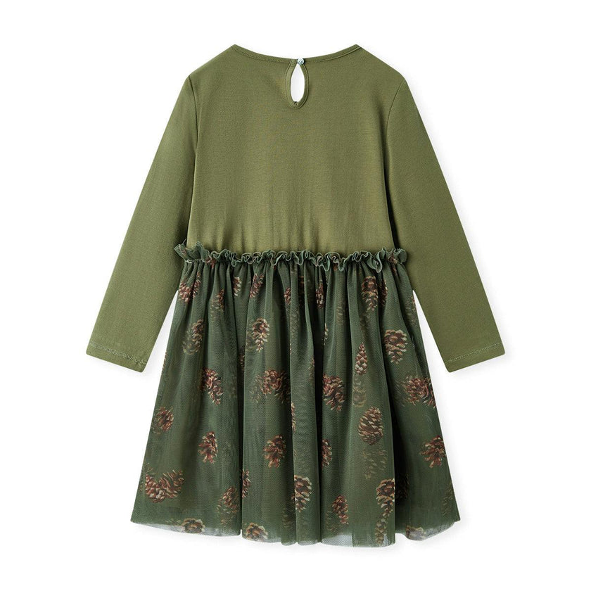 Pinecone Cotton Stretch Long Sleeve Ballet Dress