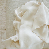 Cotton Knit Blanket, White