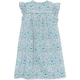 TARTINE ET CHOCOLAT Liberty Button Dress - Blue Fleur