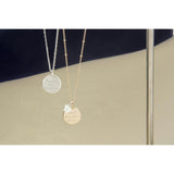Personalized Signature Disc Necklace, Sterling Silver