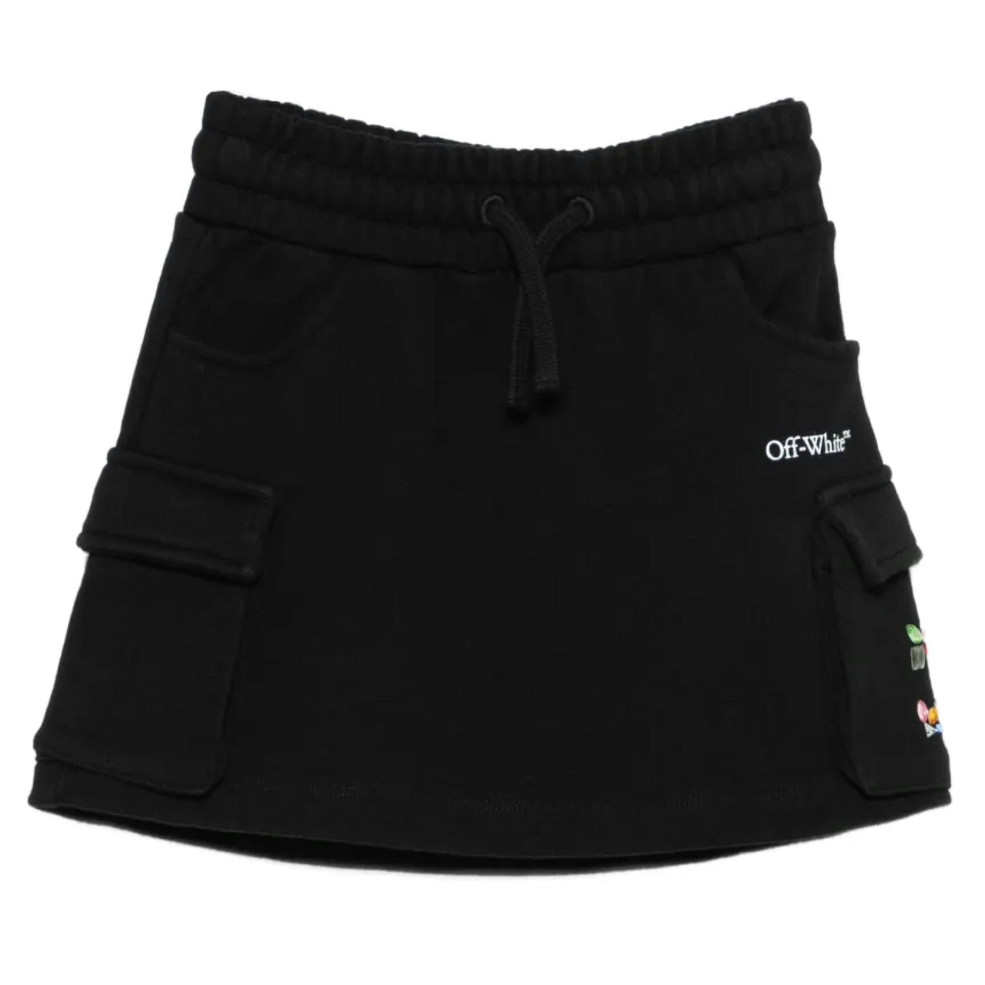 Black Arrow Stones Cargo Skirt