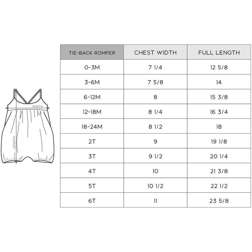 Girl's Tie-Back Romper