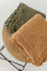 Knit Blanket in Woodland Moss