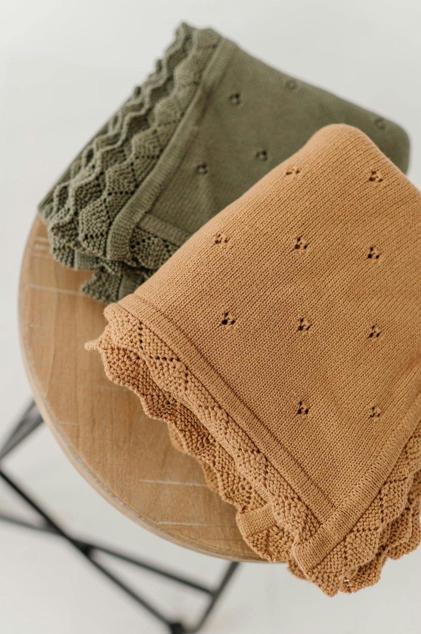 Knit Blanket in Woodland Moss