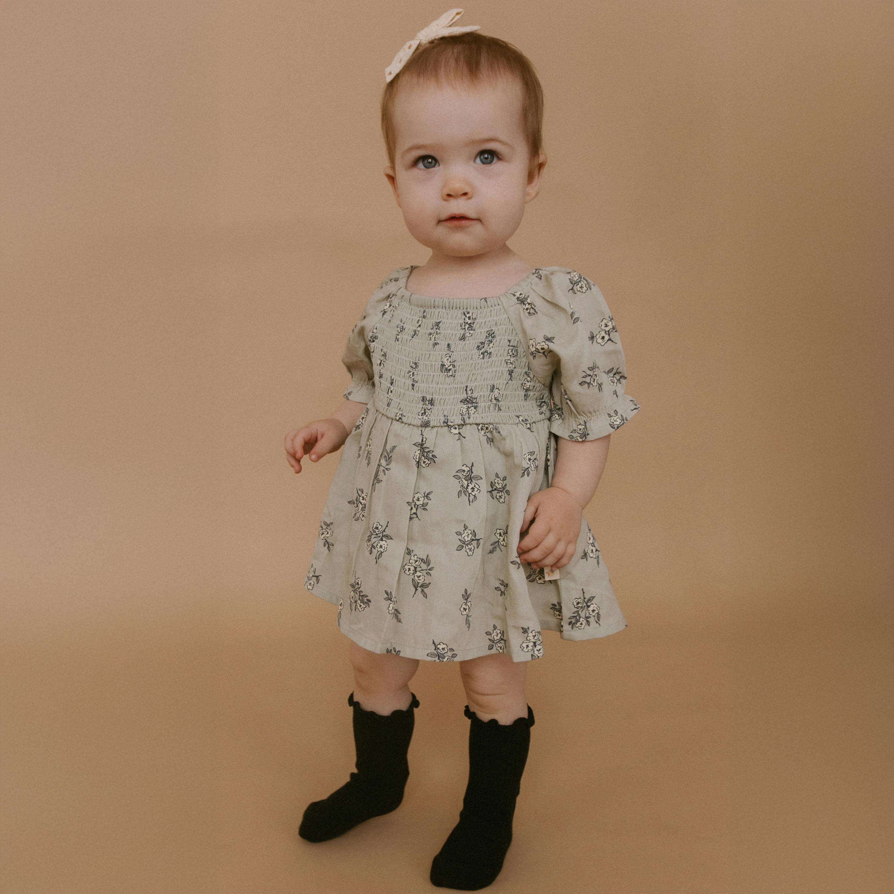 Organic Smocked Dress W/ Bloomers