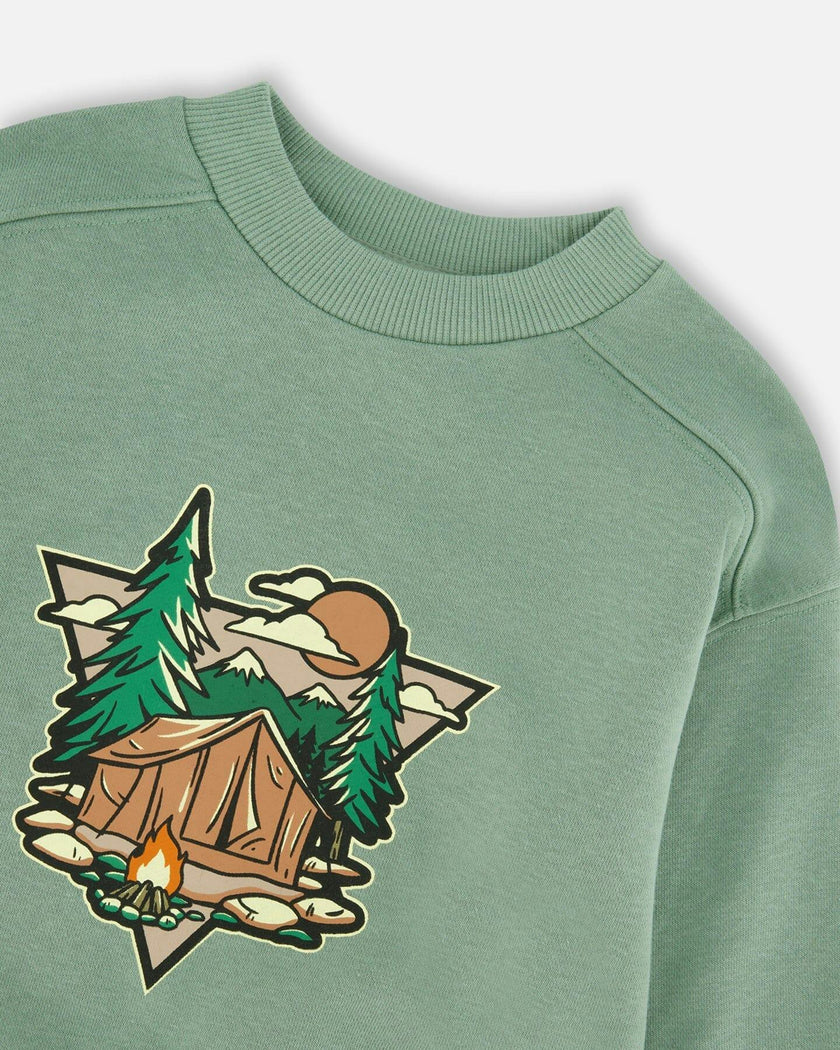 French Terry Sweatshirt Pale Green