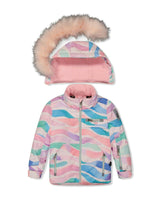 Two Piece Play Snowsuit Multicolored Line Print