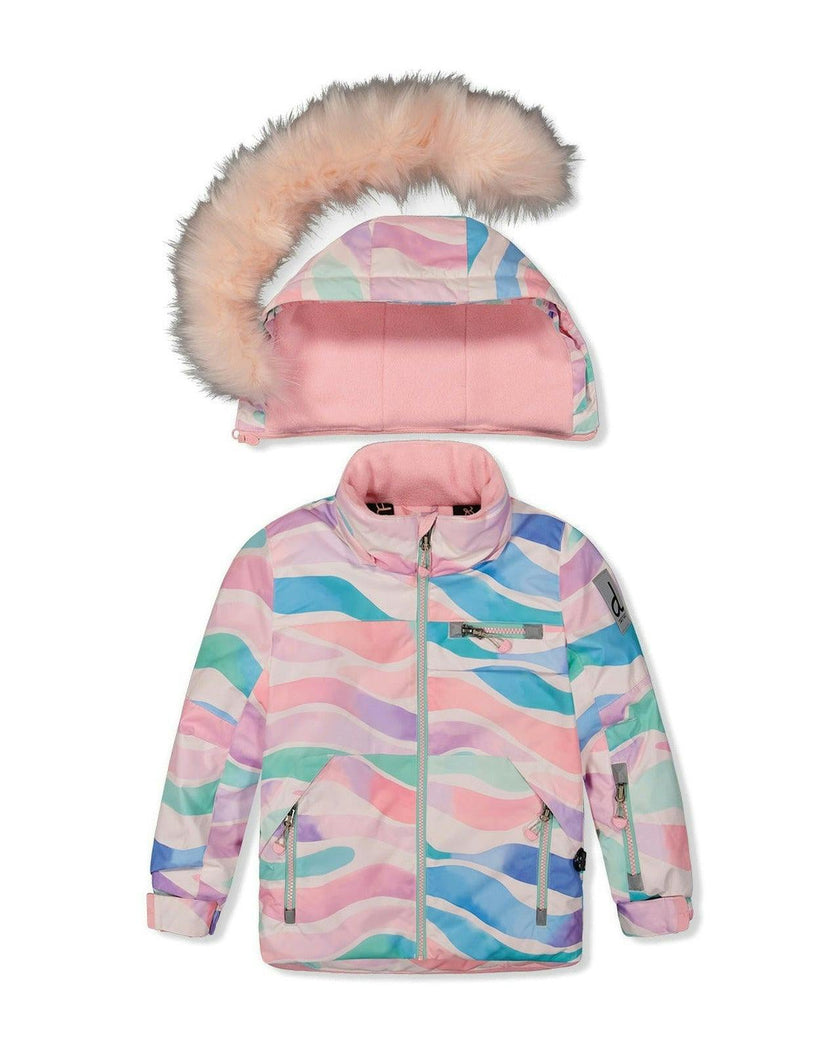 Two Piece Play Snowsuit Multicolored Line Print