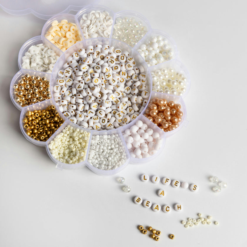 Golden Hour Soft Neutrals DIY Letter Bead Box Kit