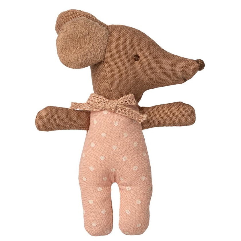 Sleepy wakey baby mouse in matchbox - Rose