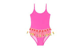Floral Tutu Neon Pink Swimsuit