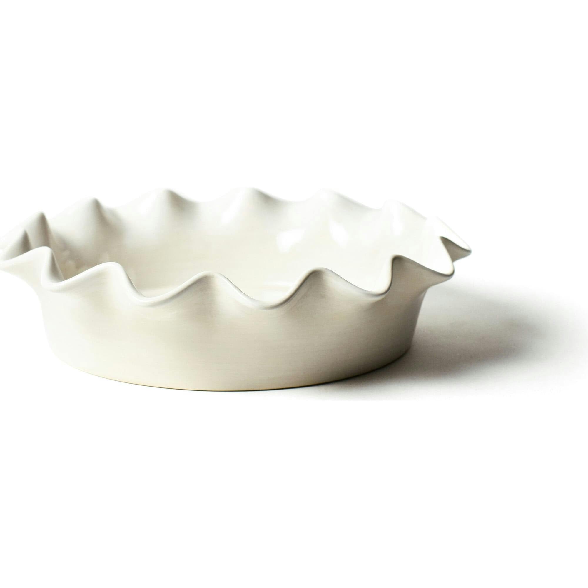 Signature White Ruffle Pie Dish