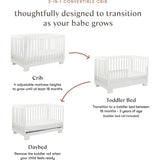 Modo 3-In-1 Convertible Crib with Toddler Bed Conversion Kit