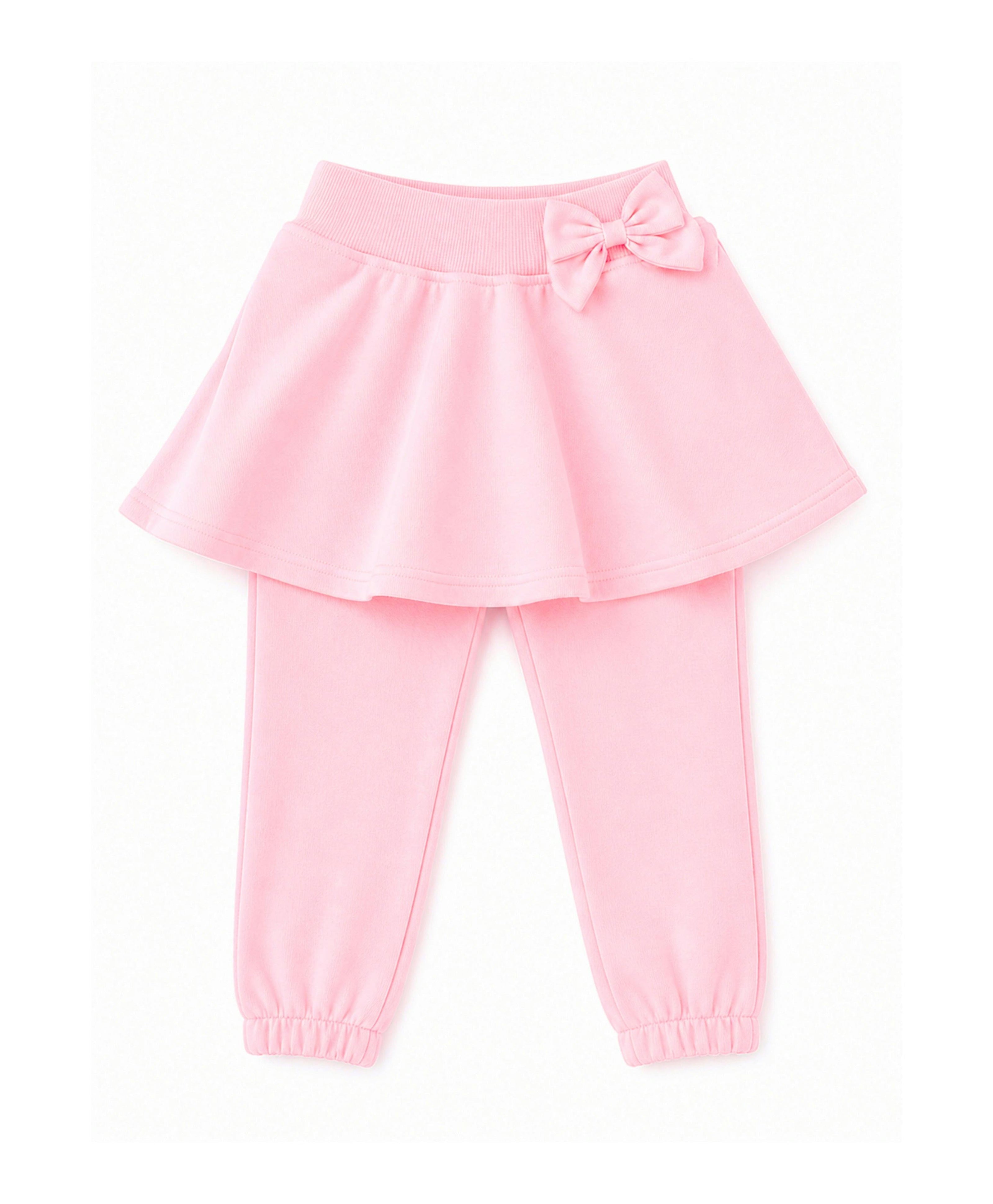 Pink Skirted Bow Jogger