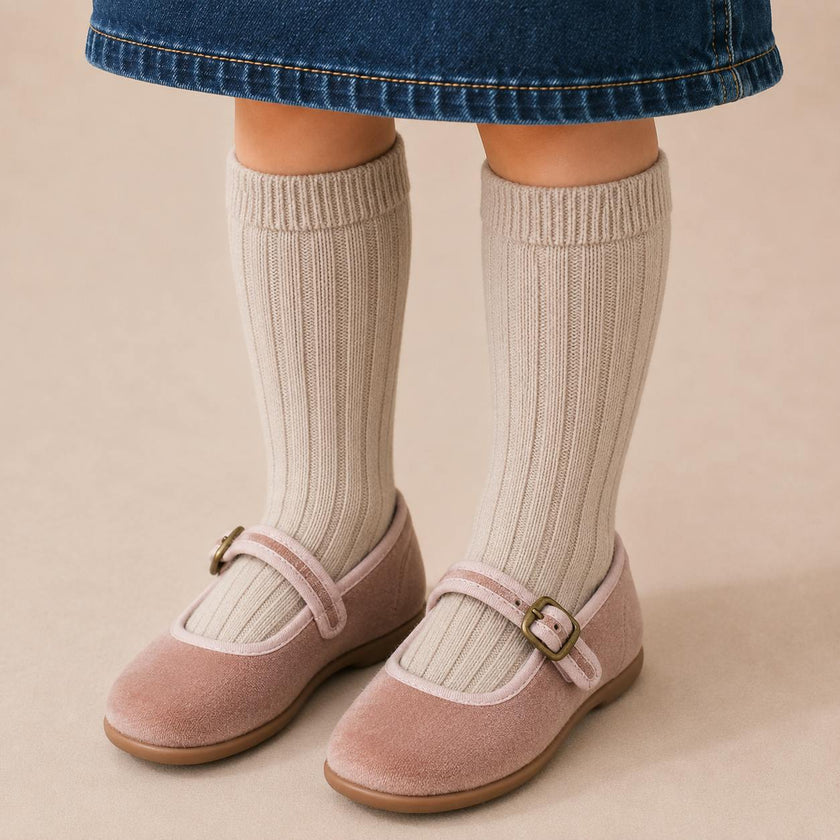 Isa Velvet Mary Jane | Pink