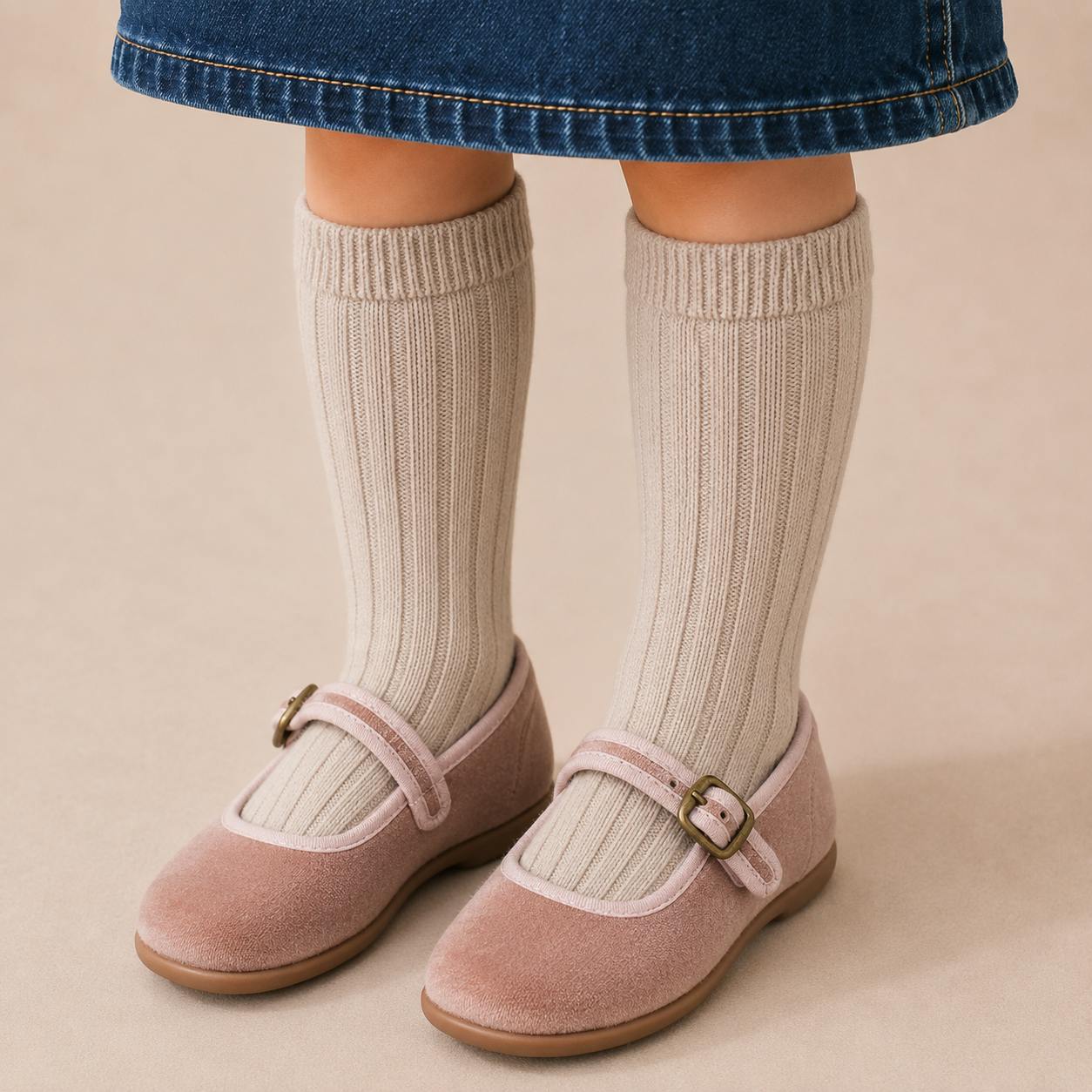 Isa Velvet Mary Jane | Pink