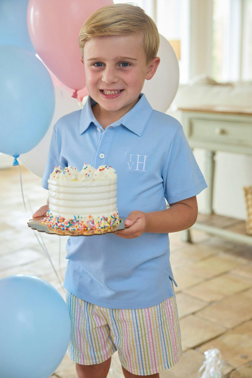 Short Sleeve Polo - Light Blue