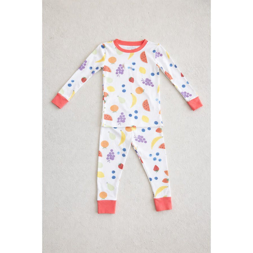 vitamin c coral long sleeve pajama set