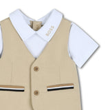 Beige Formal One‑Piece Baby Outfit