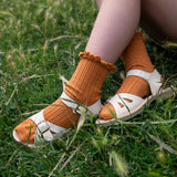 Pearl Kids Double Buckle Sandal – Vanilla Leather