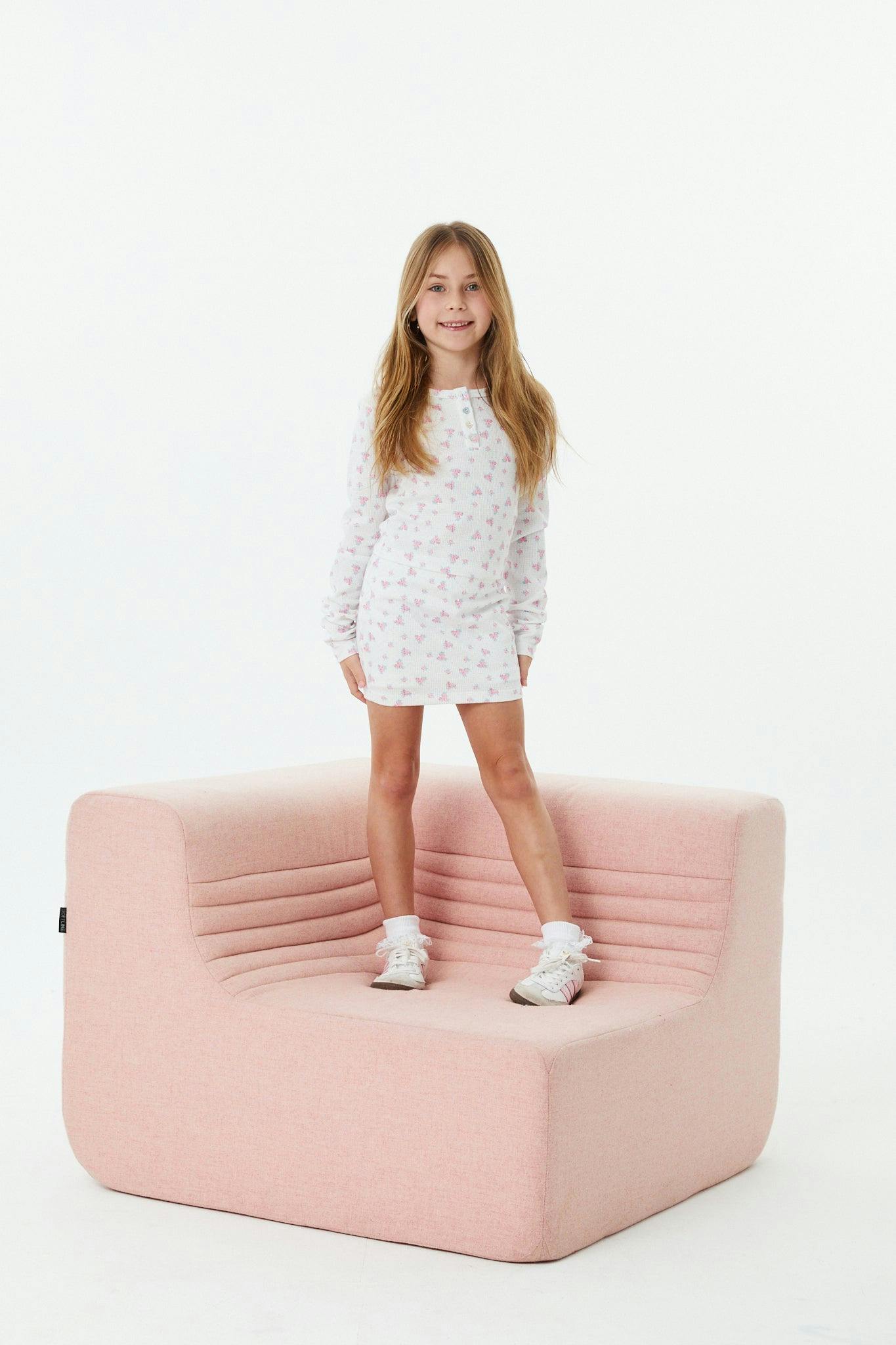 Lolly White With Pink Thermal Mini Skort