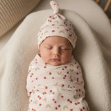 Organic Swaddle Blanket & Hat Set