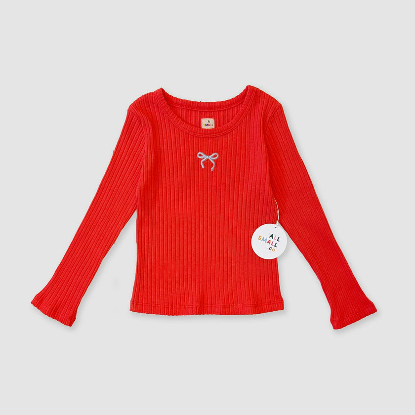 Pointelle Bow Tee