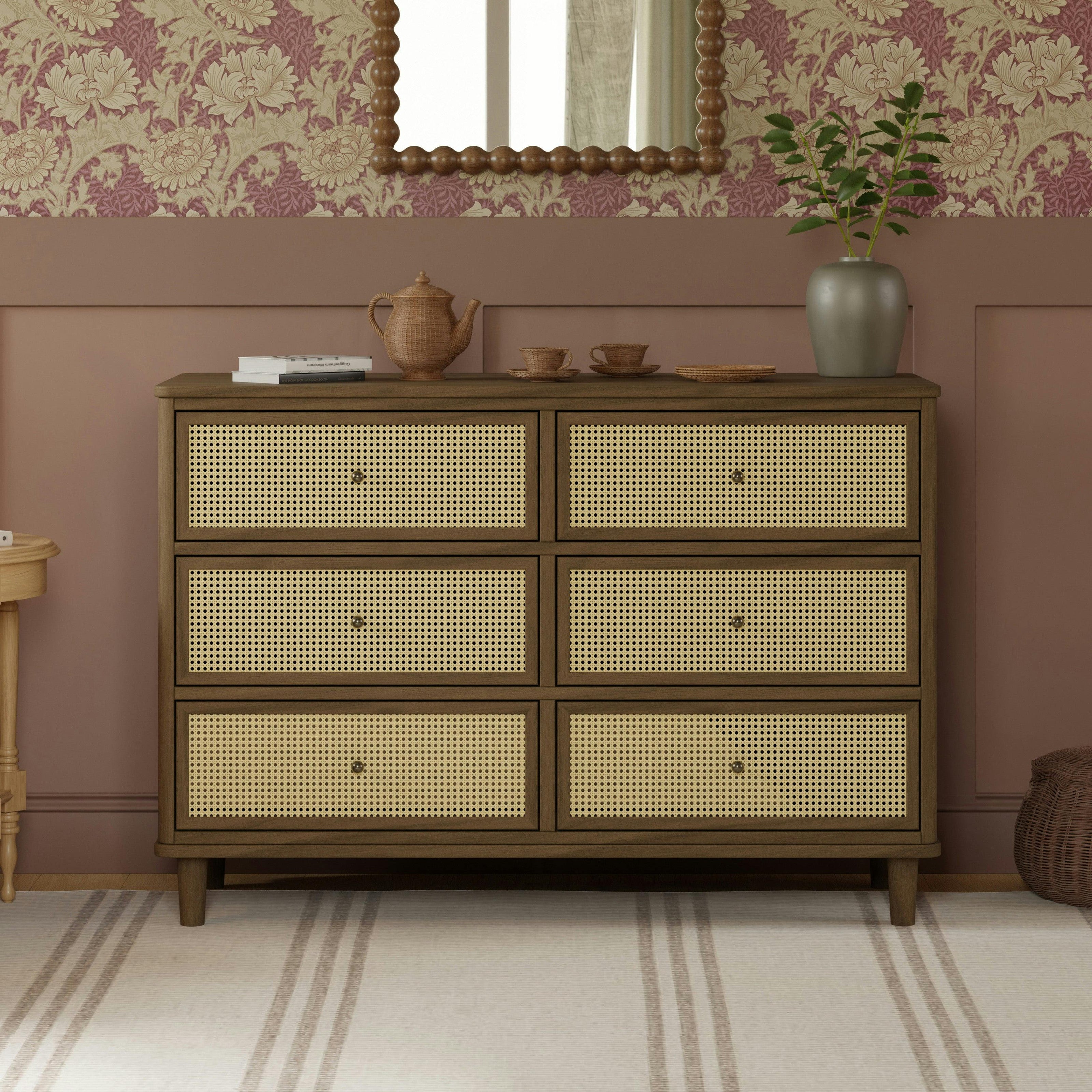 Namesake Marin with Cane 6 Drawer Assembled Dresser (49
