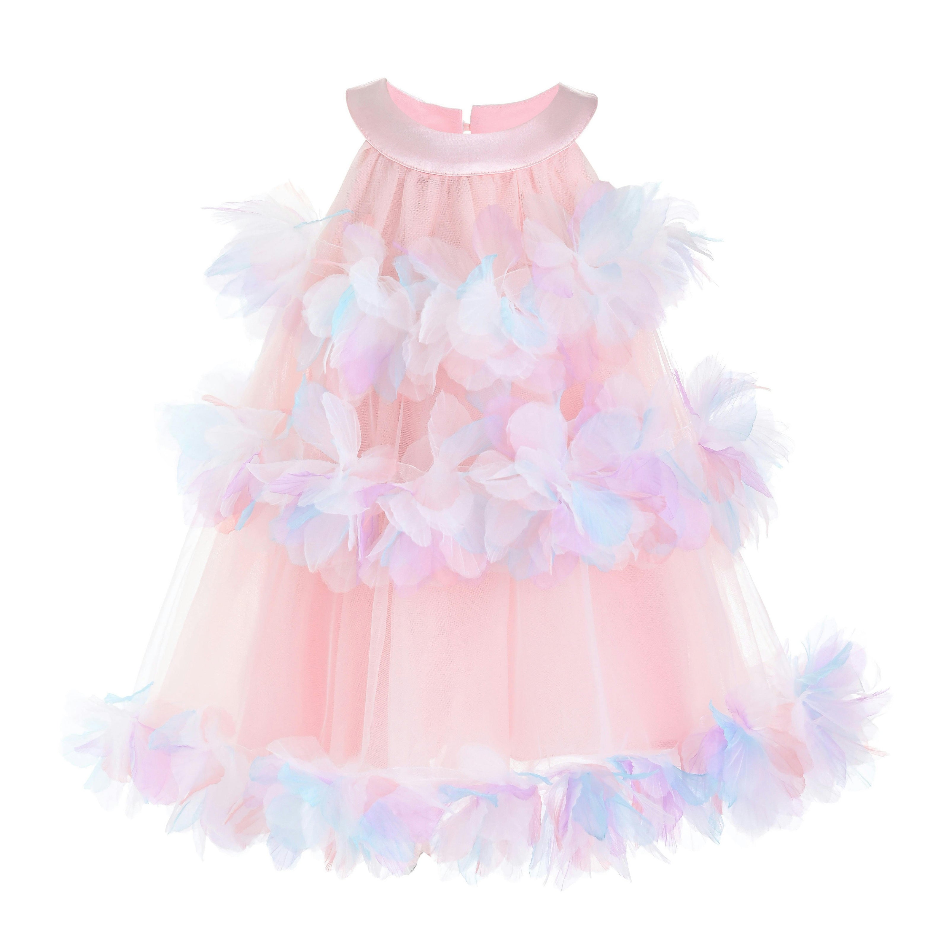 Pastel Pink Evolette Floral Tulle Dress