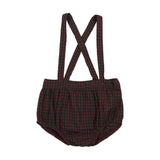 Plaid Collar Boys Overalls