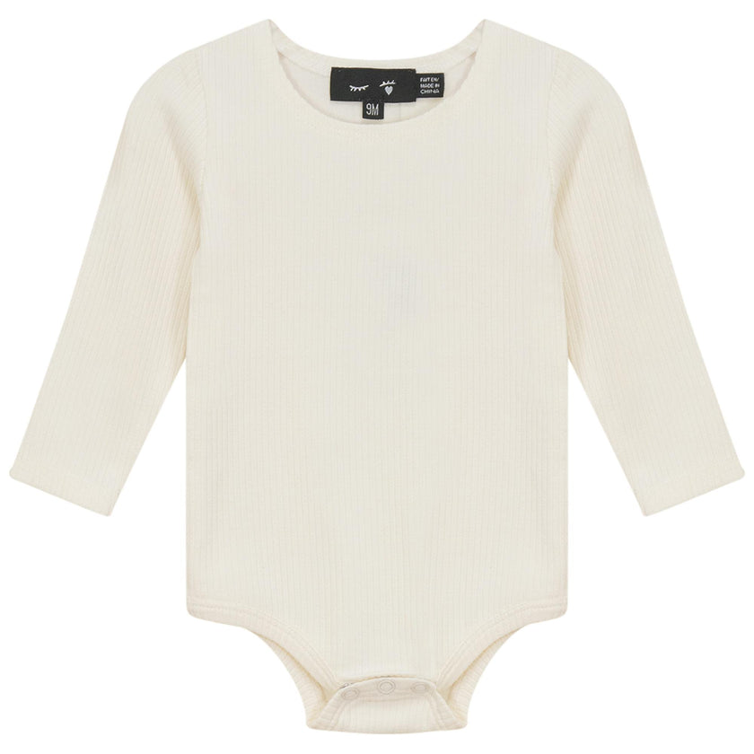 Pointelle Long Sleeve Rib Onesie