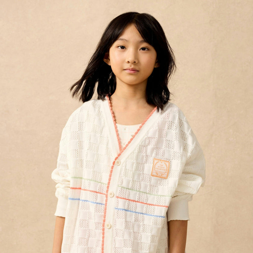 Lightweight Classroom Cardigan in Multi Stripe