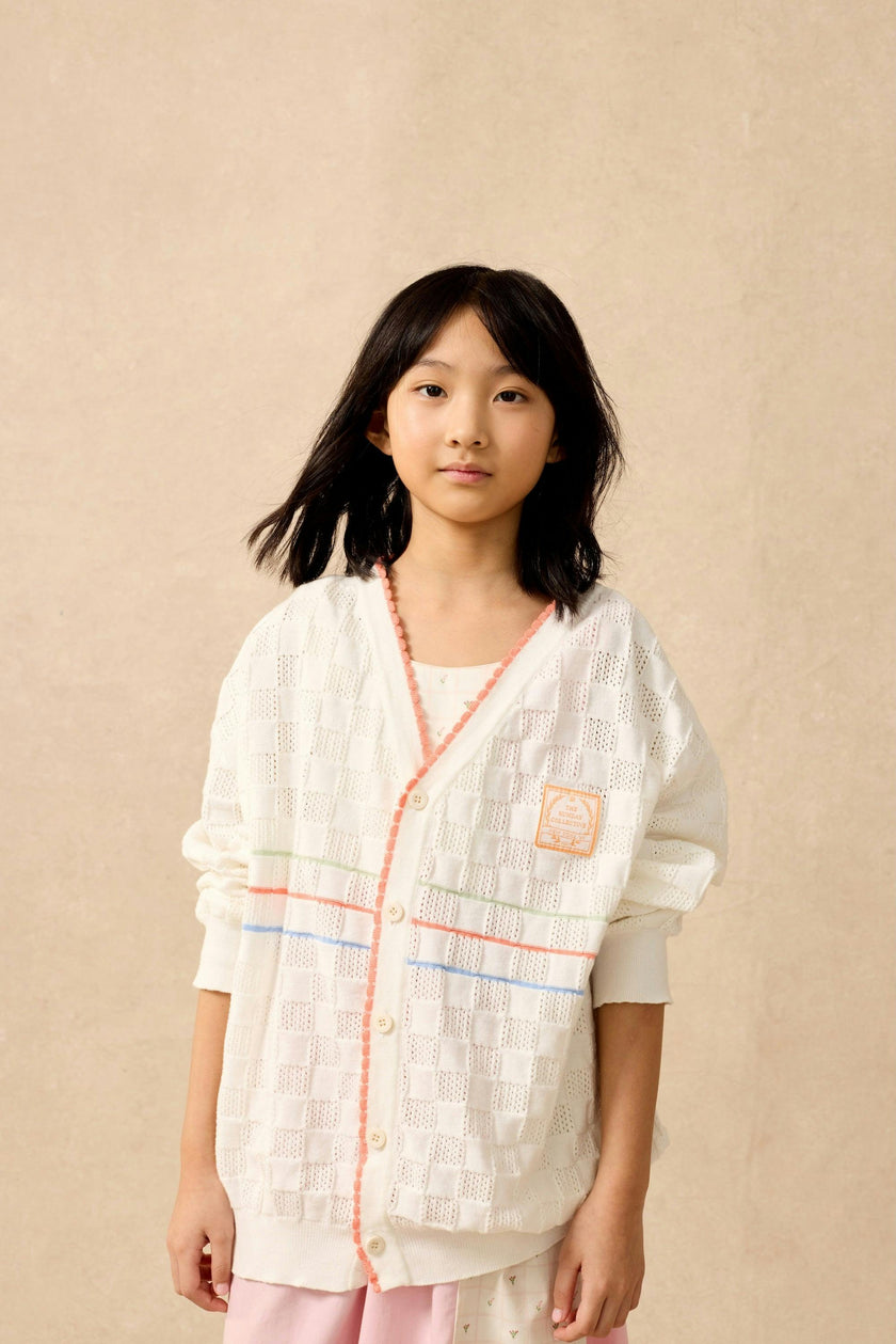 Lightweight Classroom Cardigan in Multi Stripe
