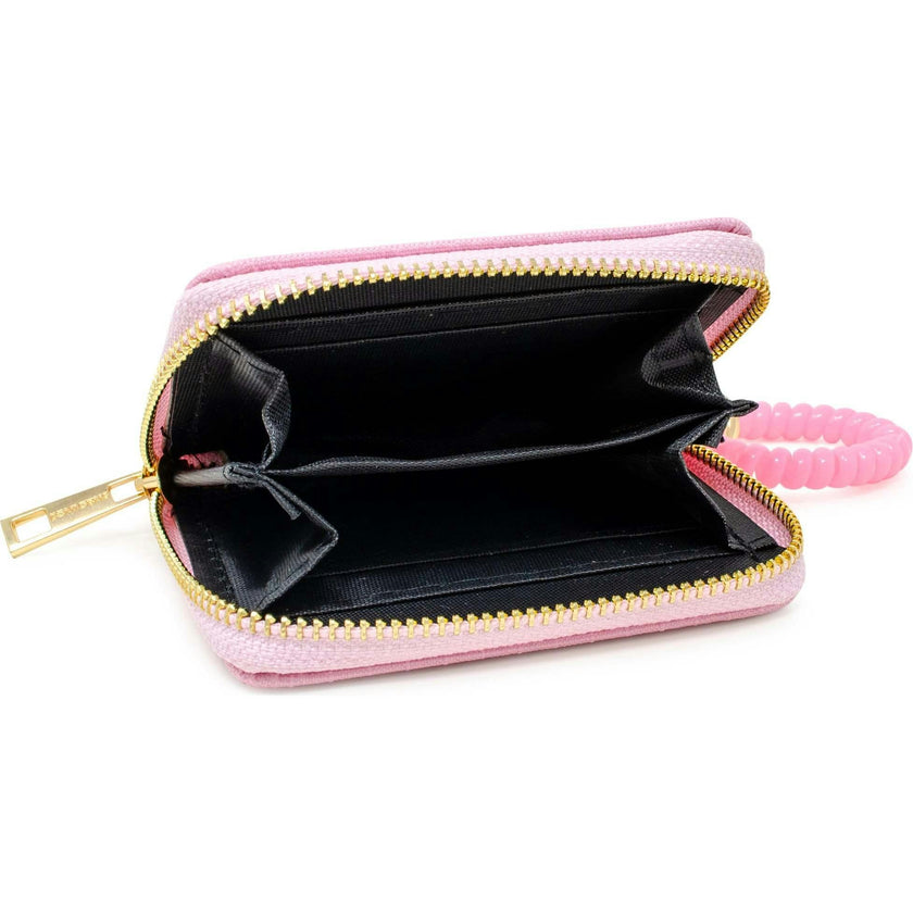 Sequin Heart Spiral Strap Wallet
