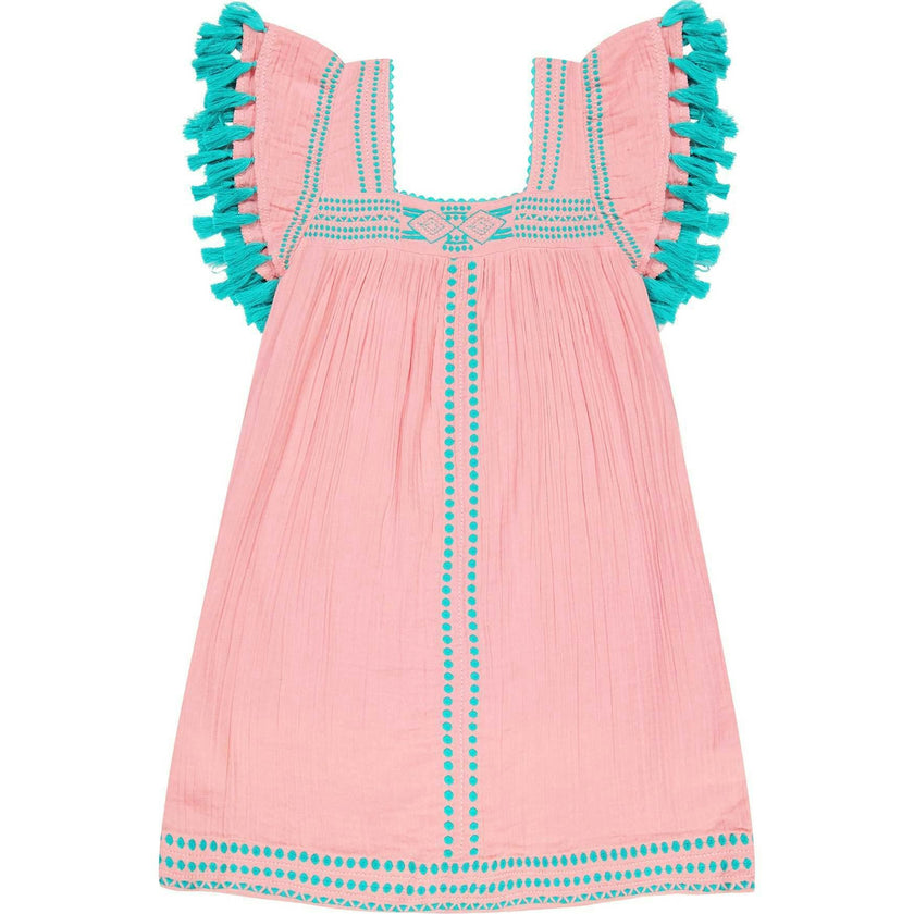 Women's Mini Sandrine Embroidered Dress, Pink