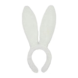 Packed Party Too Cute to Hop Plush Bunny Ears Headband - Trapped Pastel Confetti Interior with Fuzzy White Trim for Easter Parties and Spring Celebrations