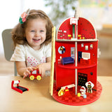 3-Story Fire Station Playset with 25 Figurines and Furnishings