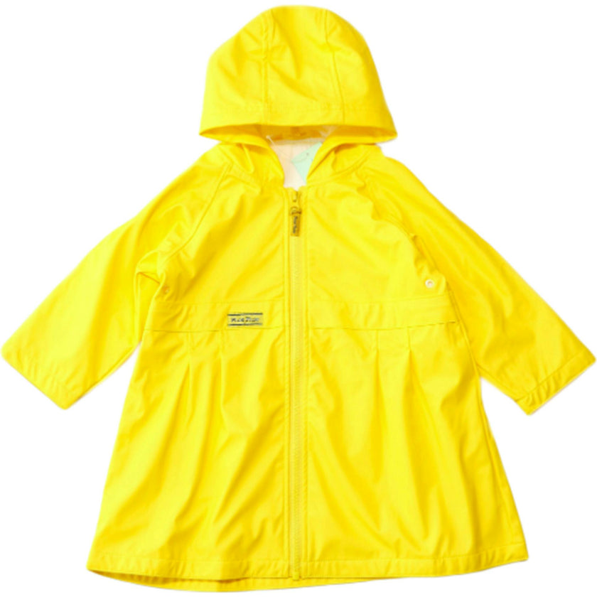 Girls Solid Yellow Raincoat