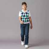 Organic Argyle Sweater Vest