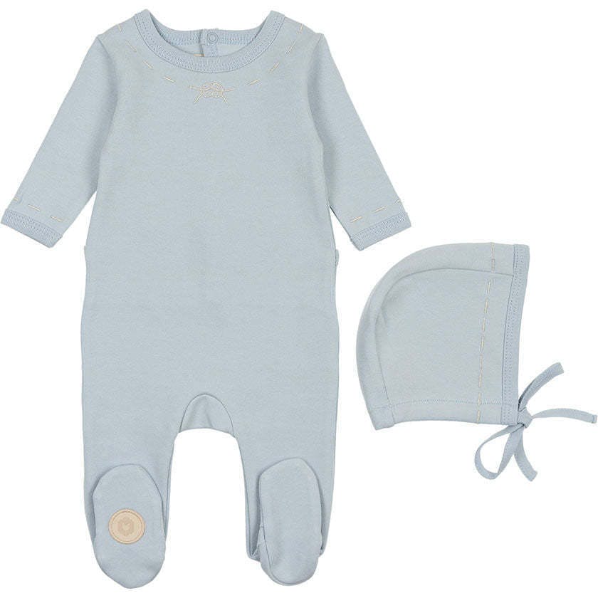 Soft Stitches Footie & Hat Set