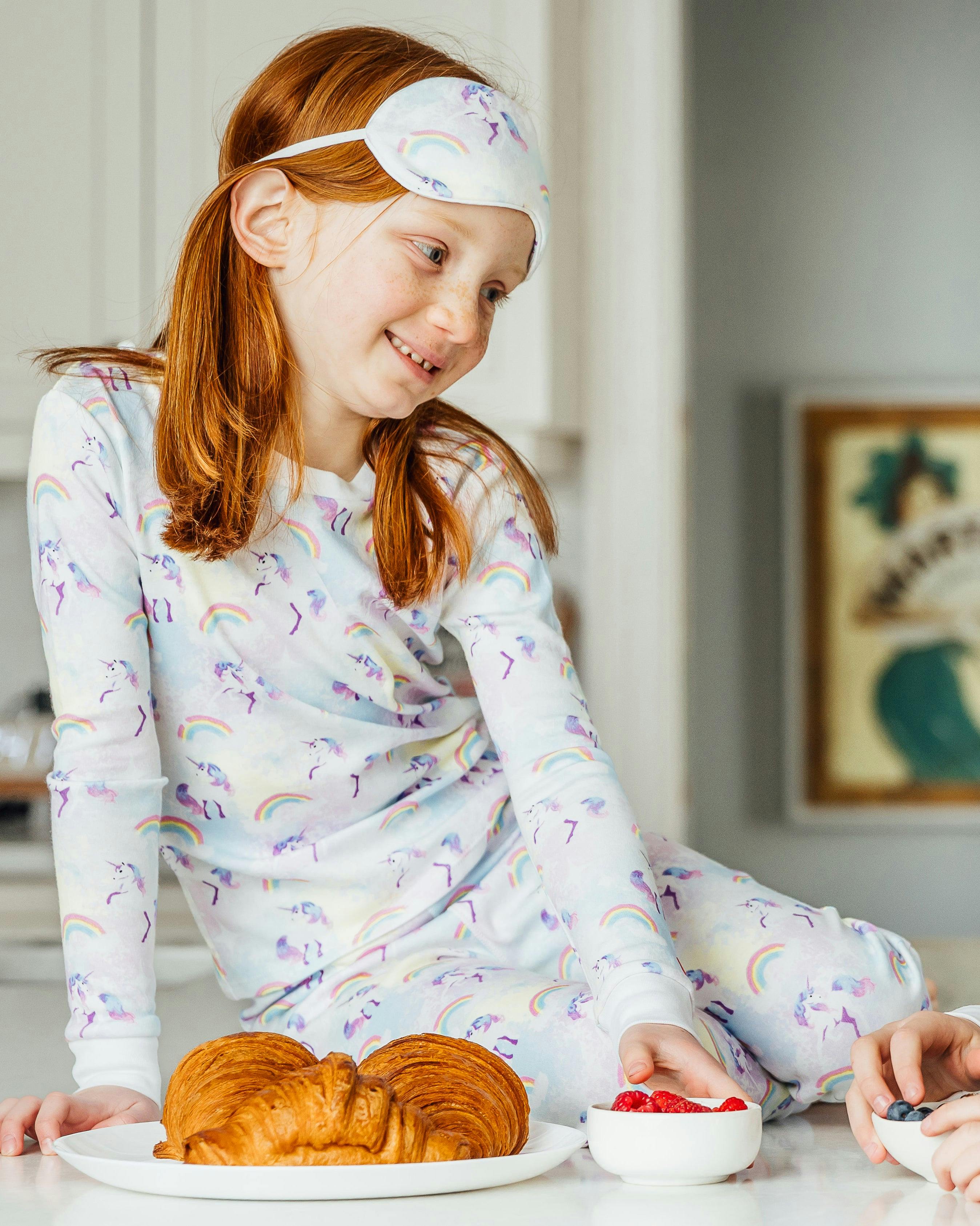 The Organic Long Sleeve Pajama Set [Unicorns and Rainbows]