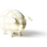 Gingham Piggy Bank