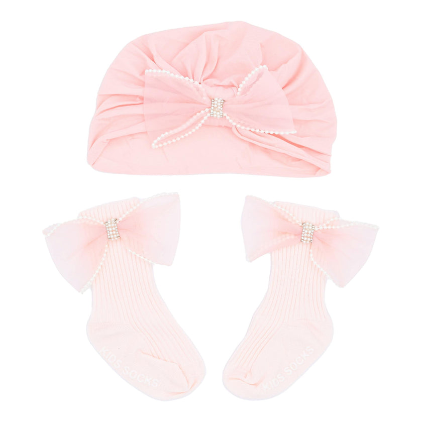 Pink Bow Pearl Lined Gift Set