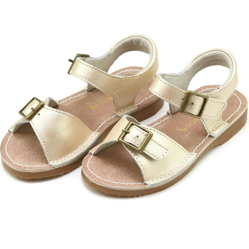 Olivia Leather Buckle Open Toe Sandal
