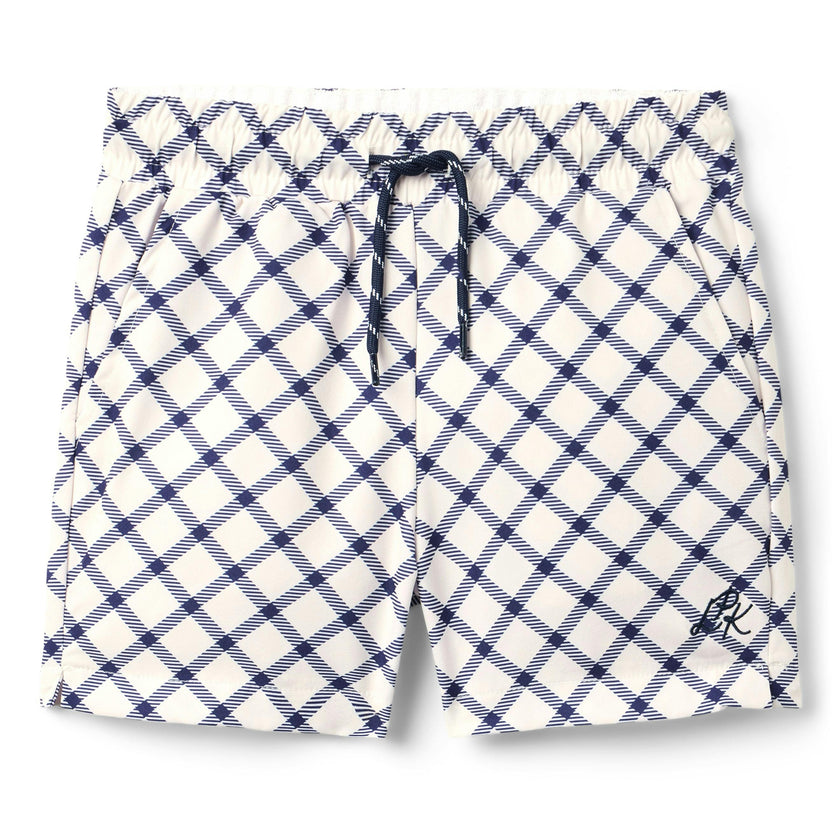Harrison Sport Short - Navy Cross Plaid