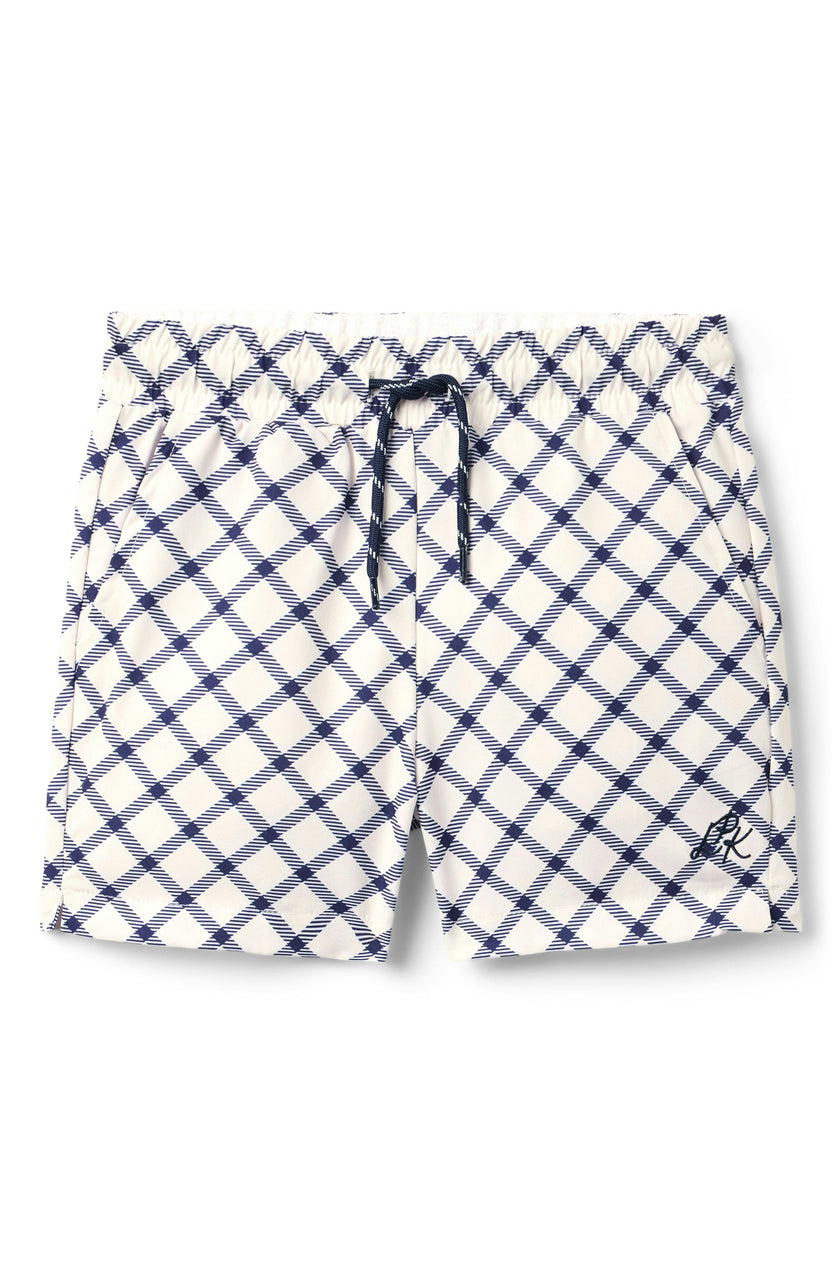 Harrison Sport Short - Navy Cross Plaid