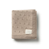Transfer Flower Knit Baby Blanket