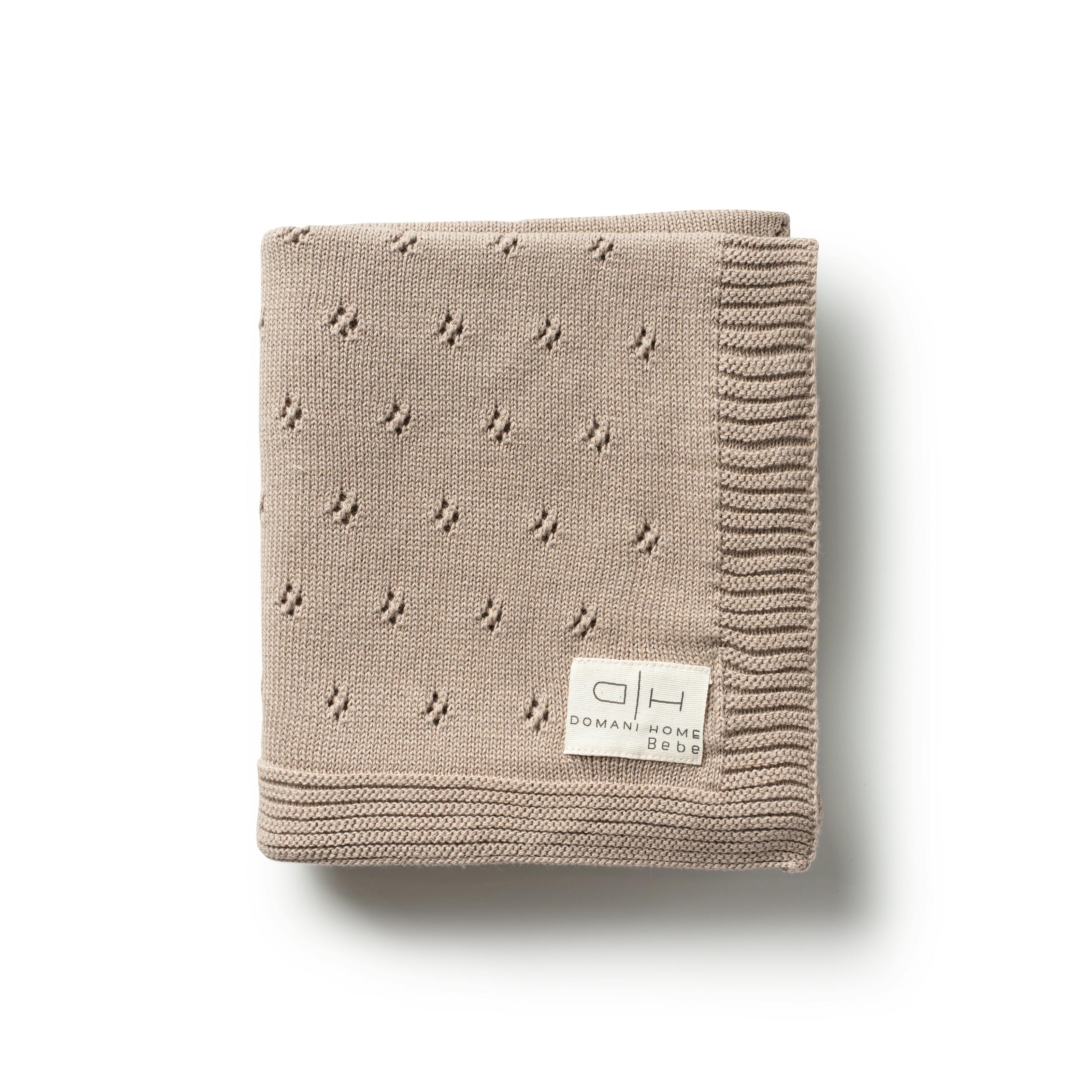 Transfer Flower Knit Baby Blanket