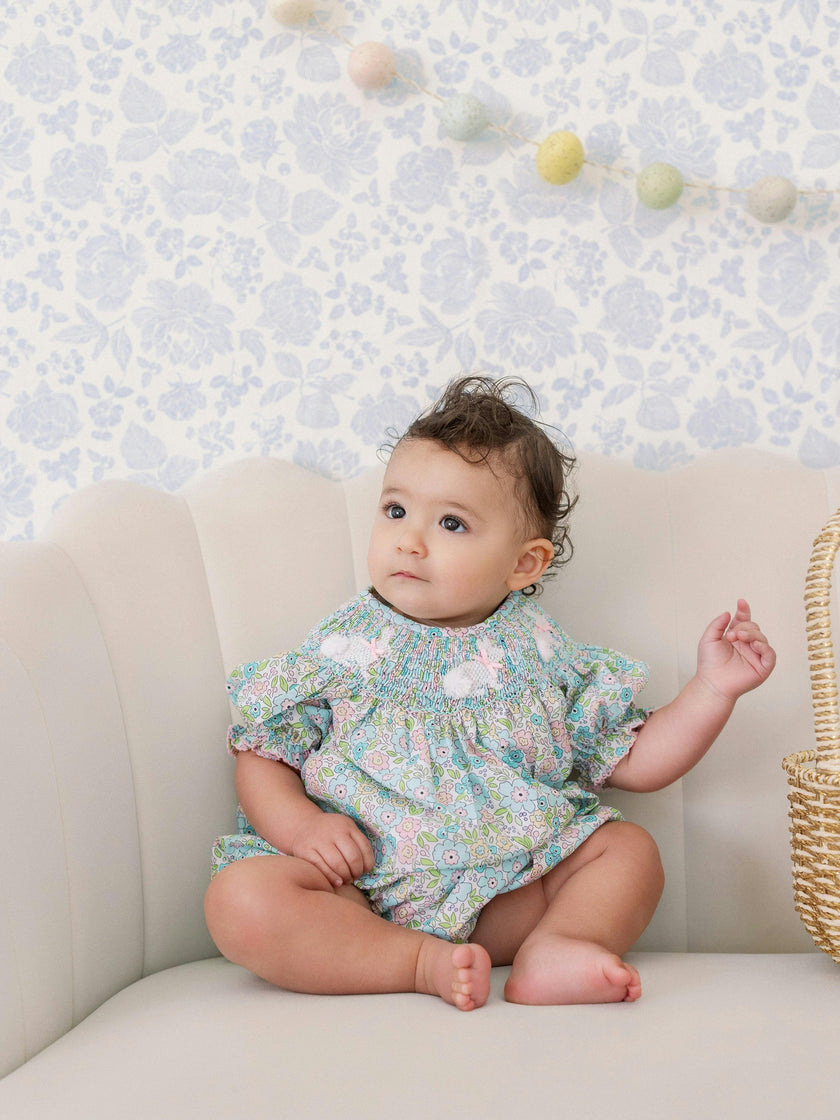 Polly Bunny Smocked Bubble